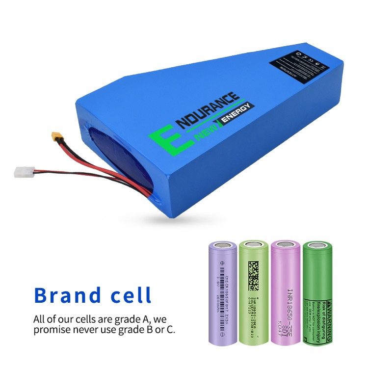 Customized 36v 48V 52v 60v 72v Triangle lithium battery large capacity Electric bicycle Battery for ebike conversion kit