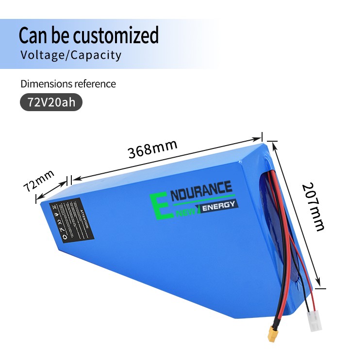 Customized 36v 48V 52v 60v 72v Triangle lithium battery large capacity Electric bicycle Battery for ebike conversion kit