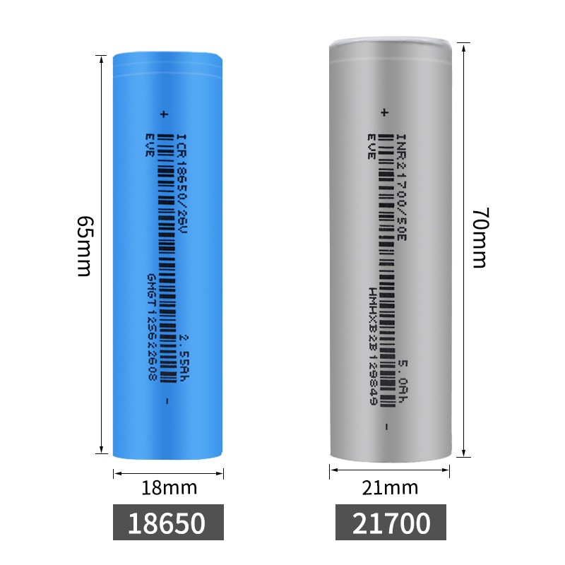 EVE lithium 18650 21700 battery rechargeable battery cell 2500mah-5000mah