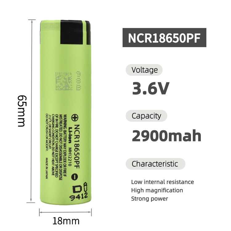 Panasonic 18650 Lithium Battery Li Ion Batteries Cell