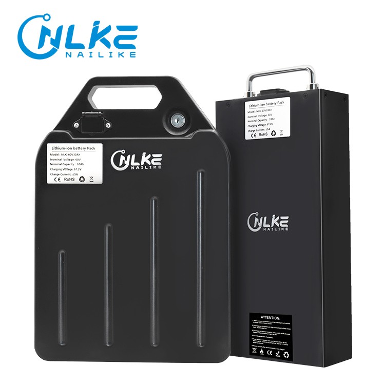 Odm Oem Electric Motorcycle Lithium Ion Batteries Pack 60V 20Ah 26Ah 28Ah Ebike Scooter 1000W 2000W 3000W