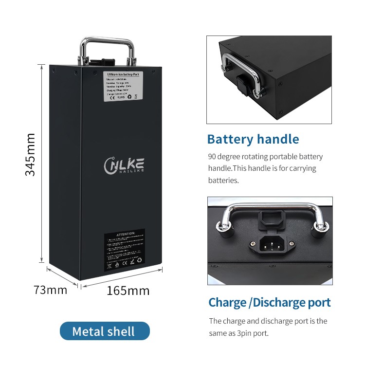 Odm Oem Electric Motorcycle Lithium Ion Batteries Pack 60V 20Ah 26Ah 28Ah Ebike Scooter 1000W 2000W 3000W