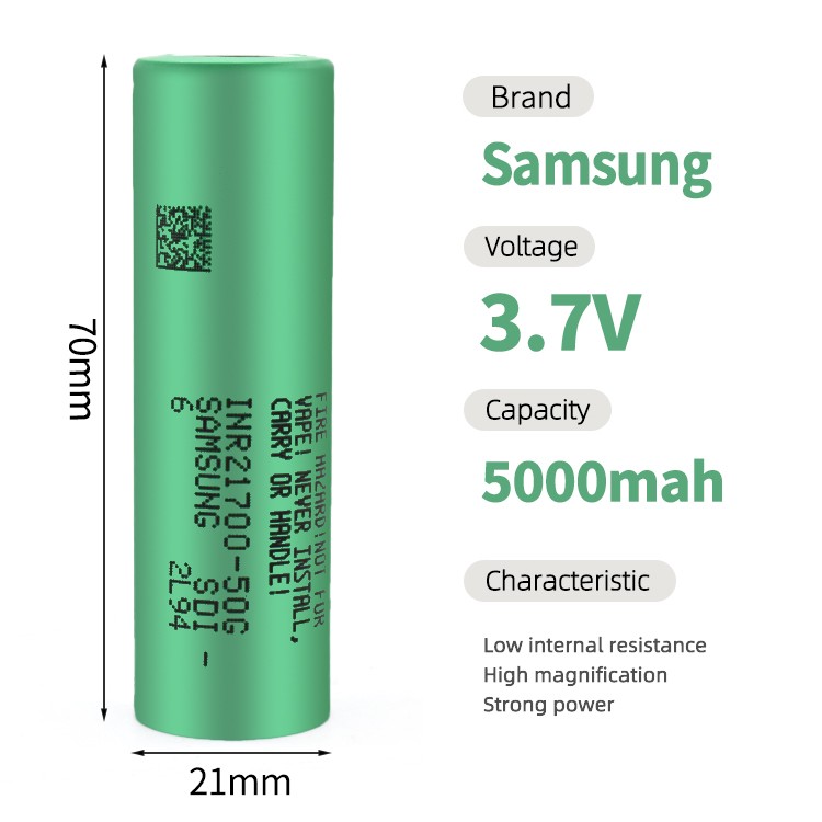 SAMSUNG 3.7V 5000mah 21700 Lithium Battery Li Ion Batteries Cell